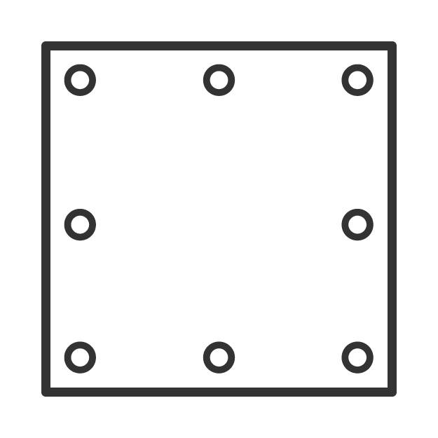 Metallösen rundum (50cm)