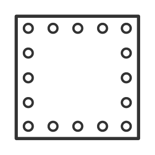 Metallösen rundum (25cm)