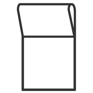 Hohlsaum oben / unten, Ø 10 cm